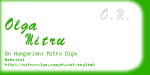 olga mitru business card